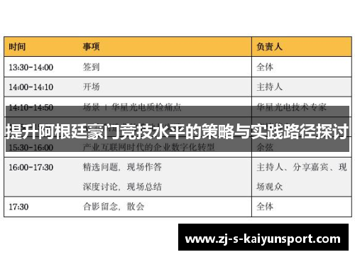提升阿根廷豪门竞技水平的策略与实践路径探讨